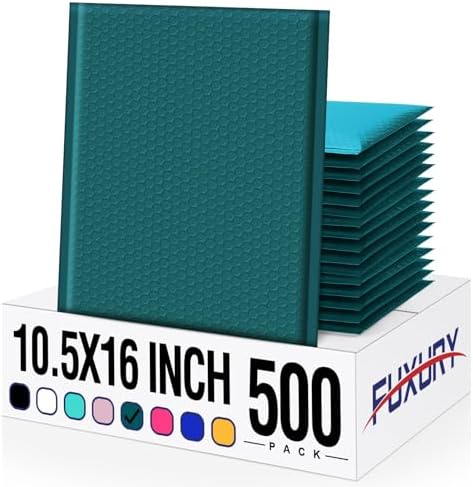 Fuxury Large Bubble Mailers Bulk 10.5x16" 500 Pack Padded Envelopes by Fuxury