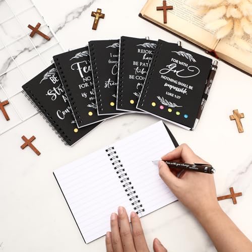 Kosiz 100 Pcs/ 50 Set Christian Gift Bulk, Bible Verse Bamboo, Black - Image 5