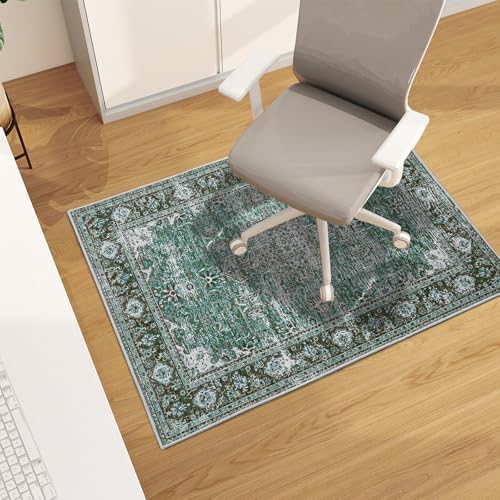 Office Chair Mat for Hardwood Floor, 48"x36" Easy Glide Computer Desk Mat Protector for Rolling Chair Under Desk Rug Nonslip Backing, Machine Wash (Modern) by CHAKME
