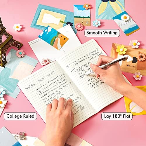 feela 36 Pack Soft Cover Journal Bulk, Lined Blank Travel Journal for Women Men Writing, Notebooks College Ruled for Work, Note Taking Notebook School Business Supplies, 8.2” x 5.5”, A5, Red - Image 3