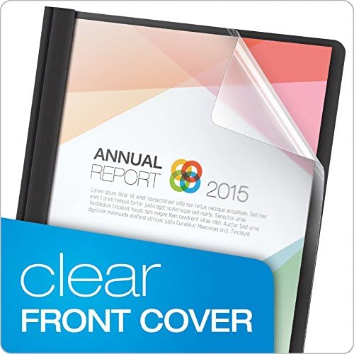 Oxford Clear Front Report Covers, Dark Blue, Letter Size, 25 per Box (55838EE) & Clear Front Report Covers, Black, Letter Size, 25 per Box (55806EE) - Image 6