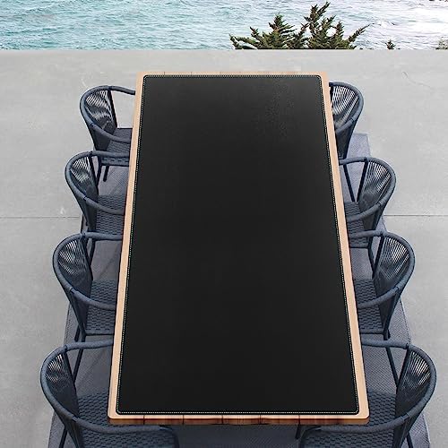 CENNBIE MAX220 86.6" x 39.4" Leather Desk Mat Protector, Extra Large Leather Desk Pad for Full Desk - XXL Super Large Mouse Pad (Black) - Image 5