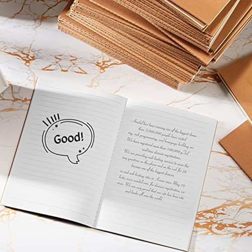 Mimorou 100 Pcs A5 Journals Notebooks Bulk,Brown,Lined - Image 4