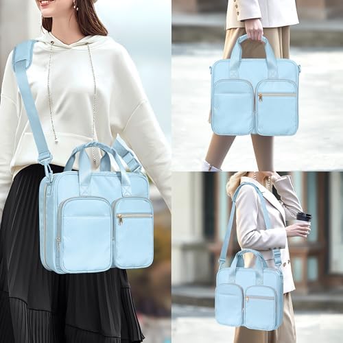 3 Ring Zipper Binder, 2 Inch Ring Binder Organizer Bag with Strap - Image 6