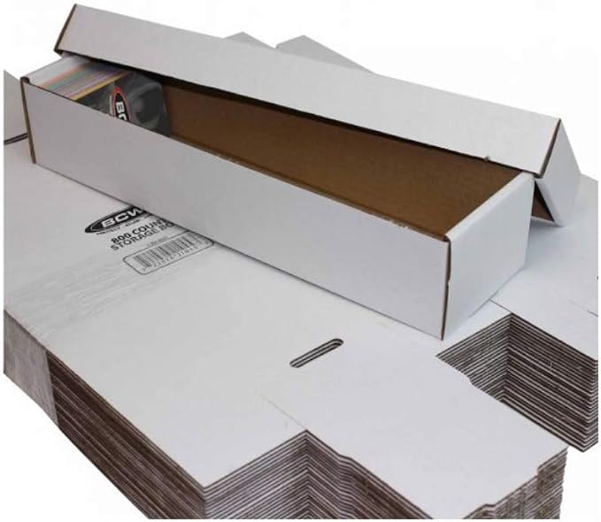 BCW Card House with 12 800 Count Storage Boxes | Holds Up to 9,600 Standard Trading Cards | Corrugated Cardboard Card Storage Unit | Trading Card Organizer for Sports & TCG Collections - Image 4