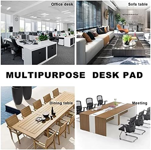 CENNBIE MAX200 78.7" x 39.4" Leather Desk Mat, Extra Large Desk Pad Blotter Protector, Extended Table Pad, Waterproof PU Leather Desk Mat on top of desks Large for Office and Home (Brown) - Image 6