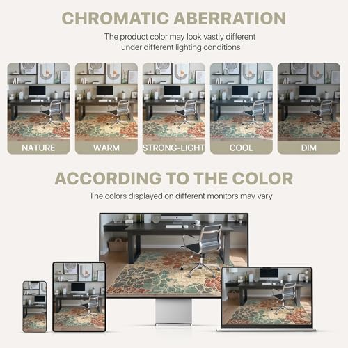 36"x48" Office Chair Mat for Hardwood Floor, Non-Slip Washable Terracotta - Image 6