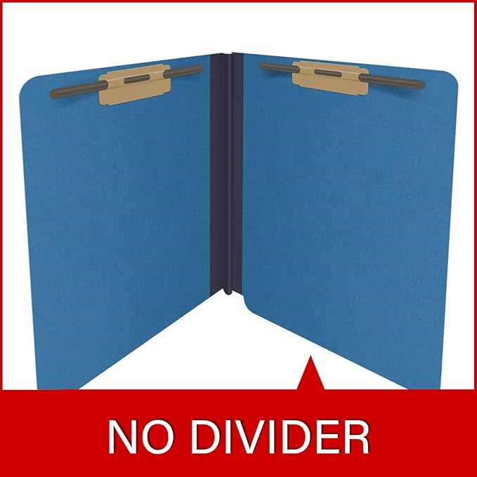 25 Pt. Pressboard Classification Folders, Full Cut End Tab, Letter Size, No Dividers, Royal Blue (Box of 25) - Image 8