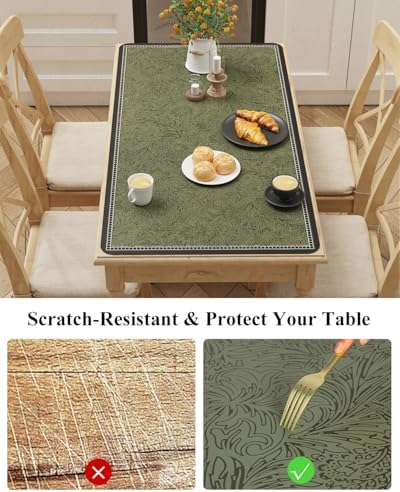 Plastic Table Cover Protector with Floral Pattern, 36" x 72" - Image 3