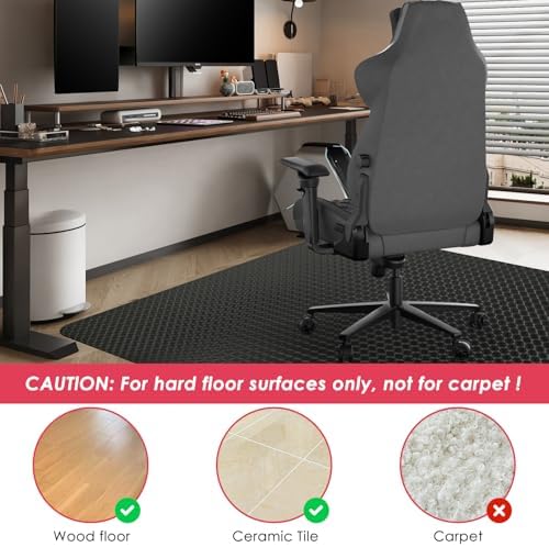 Vicwe Gaming Chair Mat for Hardwood Floor, 60"×46" Chair Mat, Easy Glide - Image 2