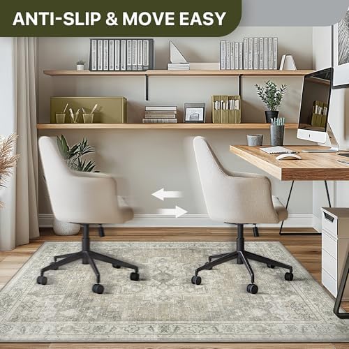 48"x60" Office Chair Mat for Hardwood Floor, Non-Slip Washable Trench - Image 5