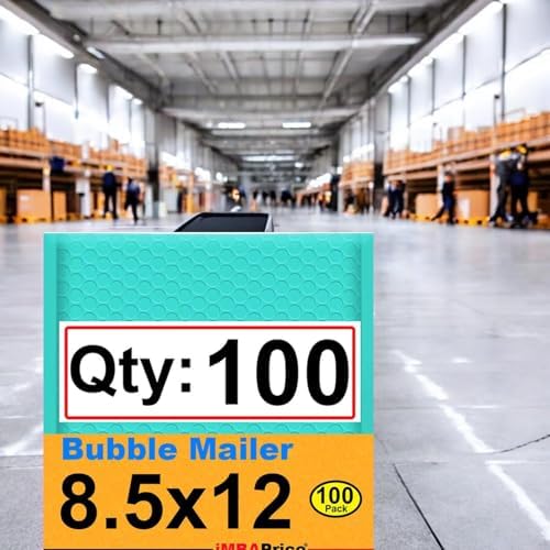 iMBAPrice 100-Pack #2 (8.5" x 12") Premium Hot Teal Color Self Seal Poly Bubble Mailers Padded Shipping Envelopes (Total 100 Bags) - Image 6