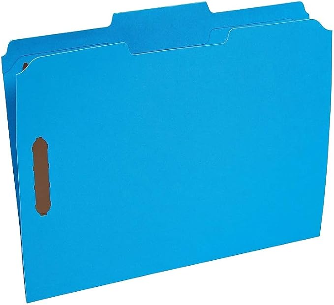 Staples Reinforced Tab Fastener Folder, Letter Size, Assorted Colors, Durable Pressboard Construction, 50/Box - Image 2