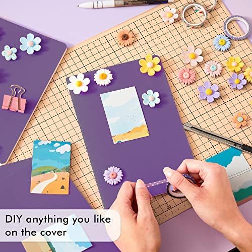 feela 36 Pack Soft Cover Journal Bulk, Lined Blank Travel Journal for Women Men Writing, Notebooks College Ruled for Work, Note Taking Notebook School Business Supplies, 8.2” x 5.5”, A5, Dark Purple - Image 4