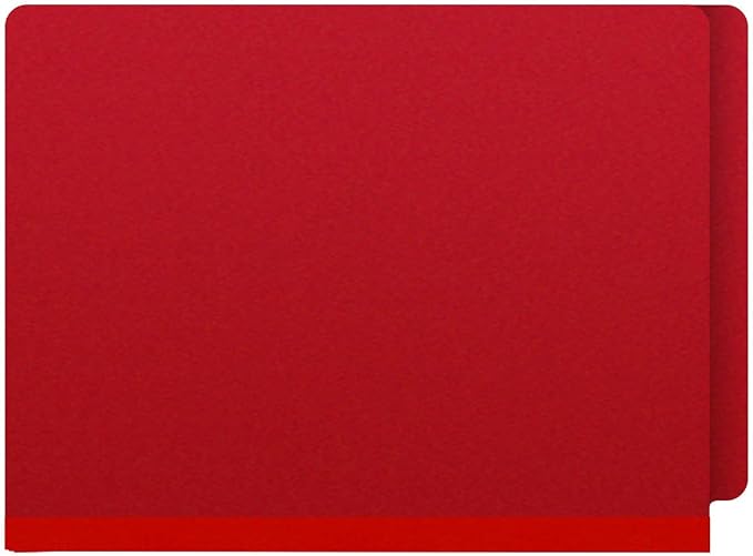 25 Pt. Pressboard Classification Folders, Full Cut End Tab, Letter Size, No Dividers, Deep Red (Box of 25) - Image 3