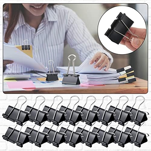 Yexiya 1000 Pcs Binder Clips Bulk Black Metal Clip,Multi Sizes - Image 6
