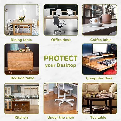 48 Inch Round Clear Table Cover Protector, 2mm Thick Round Clear Table Protector for Dining Room Table, Waterproof Round Plastic Vinyl Table Pad - Image 6
