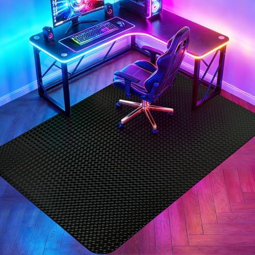 Vicwe Gaming Chair Mat for Hardwood Floor, 53"×46" Chair Mat, Easy Glide by Vicwe