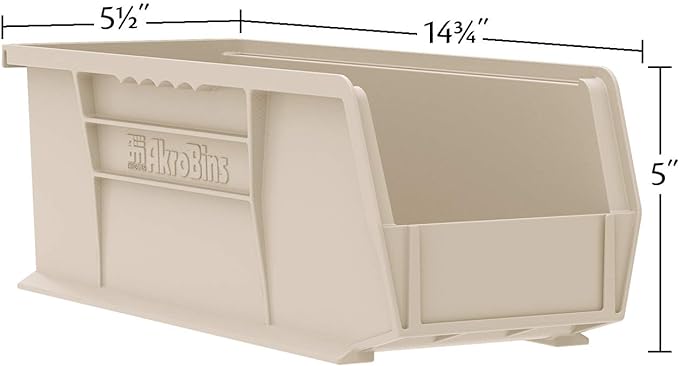 Akro-Mils 30234 AkroBins Plastic Storage Bins, 15"x5"x5", Clear, 12-Pack - Image 4
