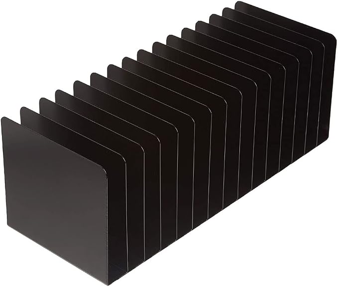 MMF Industries STEELMASTER Desk File Organizer | 15 Compartments | Scratch & Chip-Resistant Finish | Durable Steel Construction | Vertical File Organizer by MMF+Industries