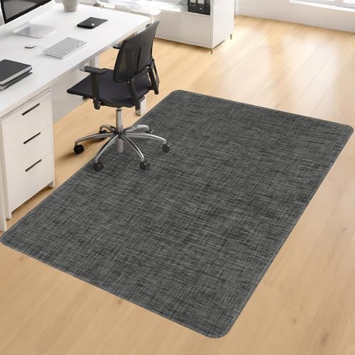 BesWin Large Office Chair Mat for Hardwood Floor, 48" x 60" Desk Floor Mat for Rolling Chair, Heavy Duty Anti-Slip Floor Protector Rug for Home Office, Black by BesWin