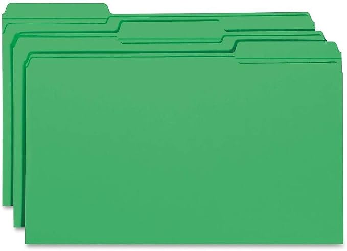 Staples File Folders, Legal Size, 1/3‑Cut Tabs, Assorted Colors, Heavy‑Duty Paper Stock, 100/Box - Image 6