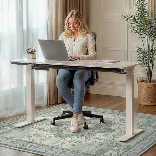 48"x72" Office Chair Mat for Hardwood Floor, Non-Slip Washable Green - Image 2