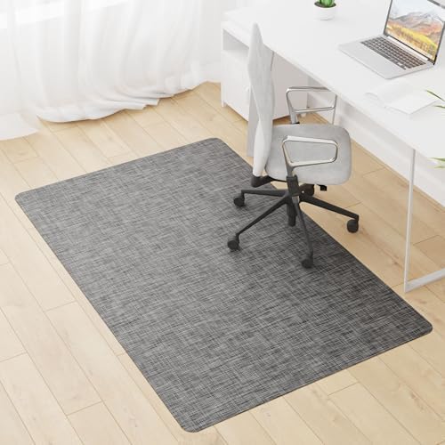 Office Chair Mat, 45" x 53" Computer Chair Mat for Hardwood Floor, Non-Curve Anti Slip Hard Floor Protector for Rolling Chair, PVC Mat Desk Rug for Home Office by HOMEK