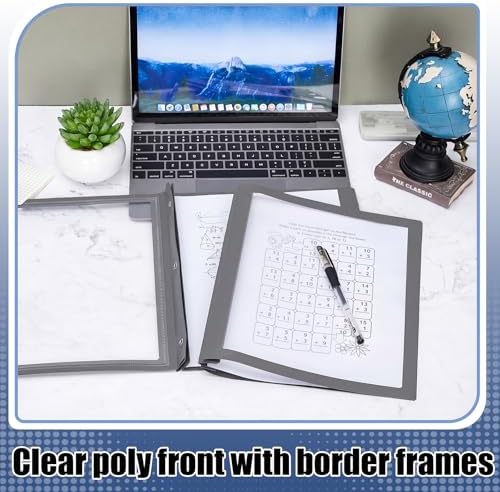 Teling 24 Pcs Report Covers with 3 Prong Presentation Folders, Dark Grey - Image 7