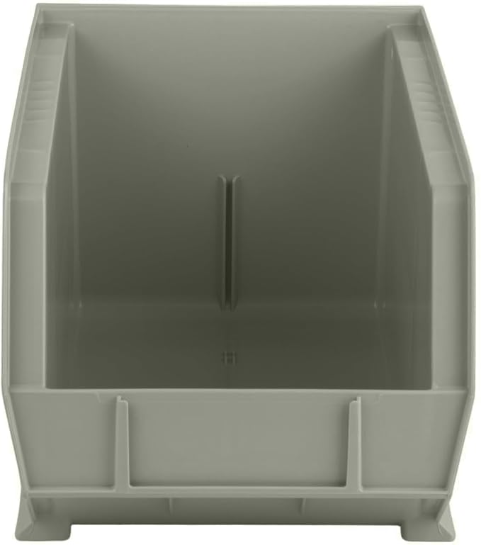 HE HUDSON EXCHANGE 15" x 8" x 7" Plastic Stackable Storage Bin, Gray/Brown - Image 5