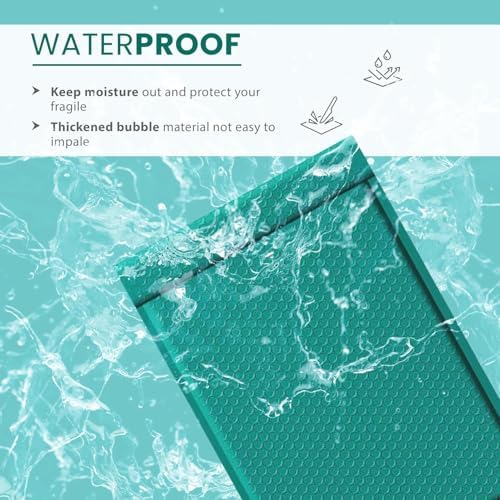Green Bubble Mailers 6x10, Poly Padded Envelopes #0, 500 Pack Bulk - Image 6