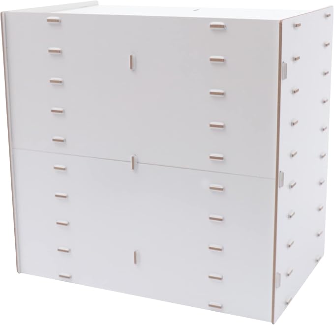 Desktop Organizer, Vertical Desktop Sorter, Literature Organizer Sorter Paper Organizer Storage File Sorter Mail Center Magazine Holder, Classroom Mailbox Paper Storage (18 Compartment-White), Blue - Image 7