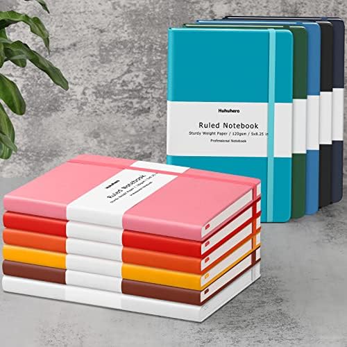 Huhuhero 10 Pack Lined Notebook Journals, College Ruled 5.25"×8.25", Gray - Image 6