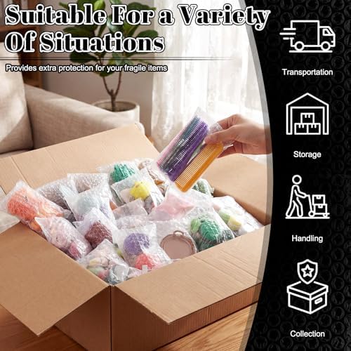 Frienda 150 Pcs Self Adhesive Bubble Bags Packing Pouches, 4" X 6" - Image 4