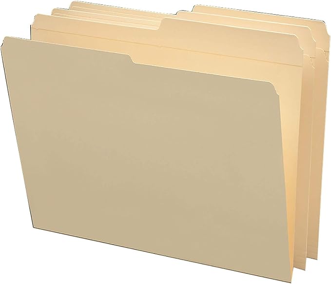 Smead File Folder, Reinforced 1/2-Cut Tab, Assorted Positions, Letter Size, Manila, 100 per Box (10326) - Image 2