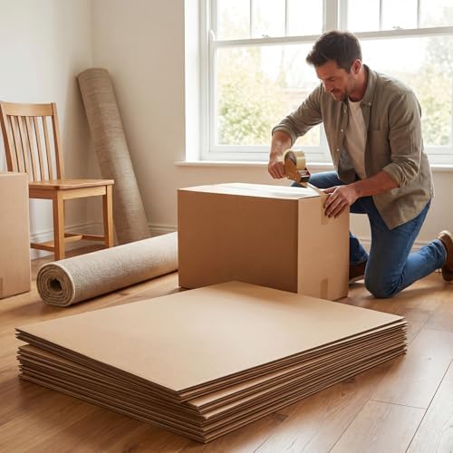 RLAVBL 5 Pack 36x48 Large Corrugated Cardboard Sheets, Flat Cardboard Inserts for Shipping, Mailing, Packing, DIY Crafts - Image 6