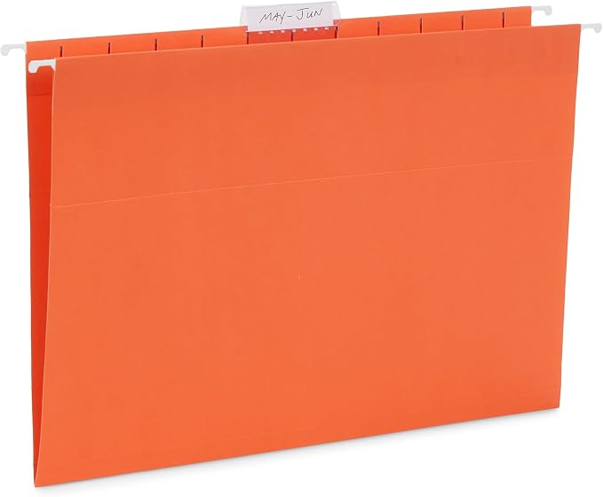 Blue Summit Supplies 75 Hanging File Folders, Letter Size, Assorted Colors | Durable 11pt paper, 1/5 cut tabs, 11.75 x 9.25 in, medical charts, office and home filing - Image 8