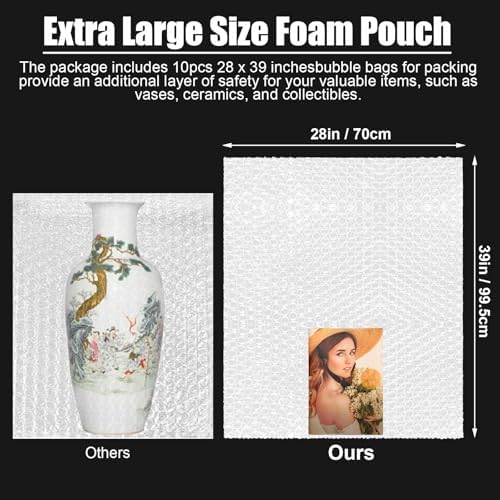 Dunzoom 10 Pack 28 * 39 Inch Extra Large Bubble Pouches, Non-adhesive Strip - Image 3