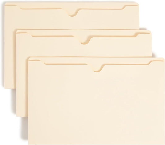 Smead File Jacket, Reinforced Straight-Cut Tab, 2" Expansion, Legal Size, Manila, Value Filing Pack of 50 by SMEAD