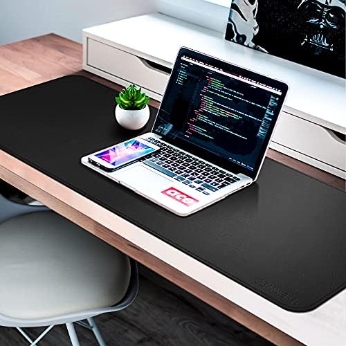 CENNBIE Leather Desk Mat,55" x 19.6" Extra Large Desk Pad Protector (Black) - Image 5