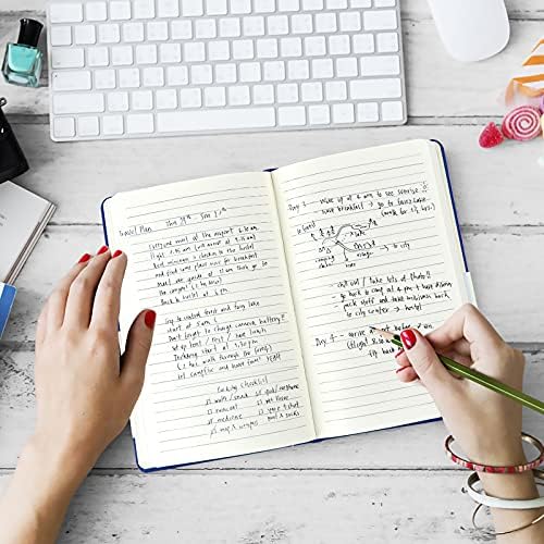 Coopay 6 Pack A5 Journal Notebooks Bulk, 160 Pages, 100GSM Thick Paper, 8.3 x 5.5 inch Hardcover Lined Leather Journals for Writing Office School Business Work Men Women (Black/Brown/Green) - Image 5