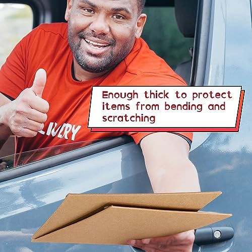 Fainne 200 Pcs 6 x 6'' Rigid Mailers 400 GSM Keep Flat Cardboard Mailers Shipping Cardboard Envelopes Disc DVD CD Envelopes with Self Adhesive Flap and Tear off Strip for Mailing Photo (Brown) - Image 4