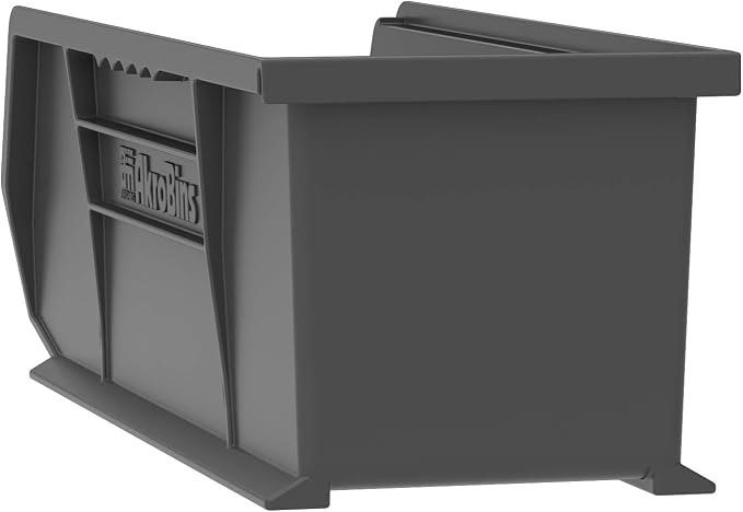 Akro-Mils 30234 AkroBins Plastic Storage Bins, 15"x5"x5", Black, 12-Pack | Space-Saving Stackable Bins for Garage, Pantry, Craft Organization - Image 7
