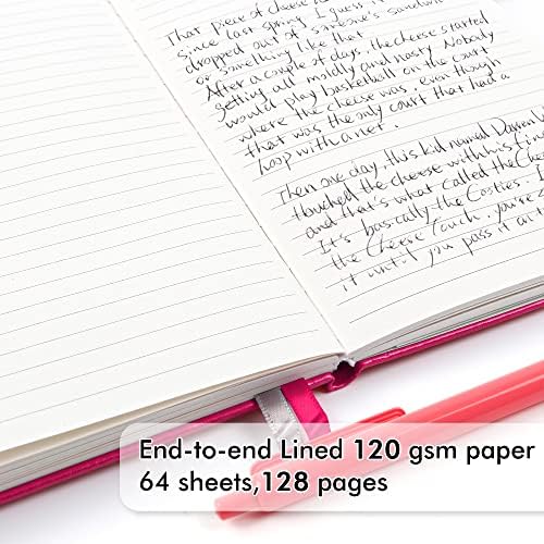 feela 12 Pack Notebooks Journals Bulk, Hardcover Notebook Classic Ruled Lined Journals with Pen Holder for Women Girls School Business Supplies, with 12 Black Pens, 120 GSM, 5.1”x8.3”, A5, Berry - Image 3