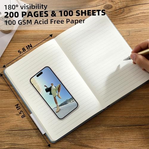 10 Packs A5 Hardcover Journal Notebooks 5.5 x 8.3 In, Lined Journals Bulk for Writing, Notebooks Bulk 200 Pages，10 Colors Classic Ruled Notebook for Work/Travel/College/Note Taking (10packs , 10 Colors) - Image 3