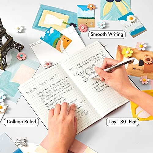 feela 36 Pack Soft Cover Journal Bulk, Lined Blank Travel Journal for Women Men Writing, Notebooks College Ruled for Work, Note Taking Notebook School Business Supplies, 8.2” x 5.5”, A5, Black - Image 3