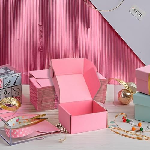 Pink Shipping Boxes 6x6x3 Inches, 20 Pack - Image 6