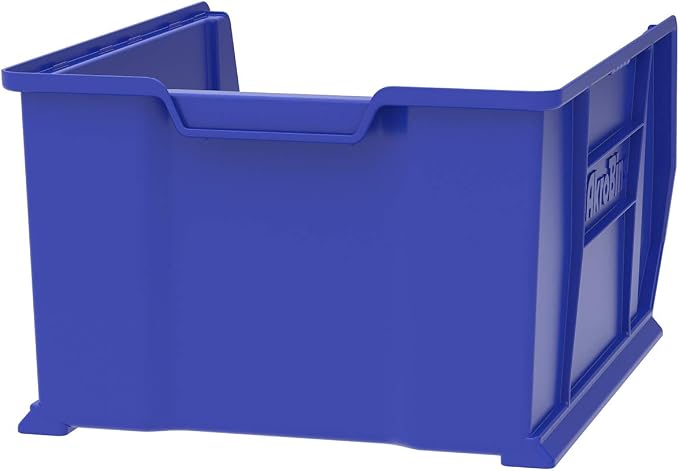 Akro-Mils 30289 Super-Size AkroBins Plastic Storage Bins, Space-Saving Stackable Bins for Garage, Classroom, Warehouse Organization, 24" L x 18" W x 12" H, Blue, 1-Pack - Image 3