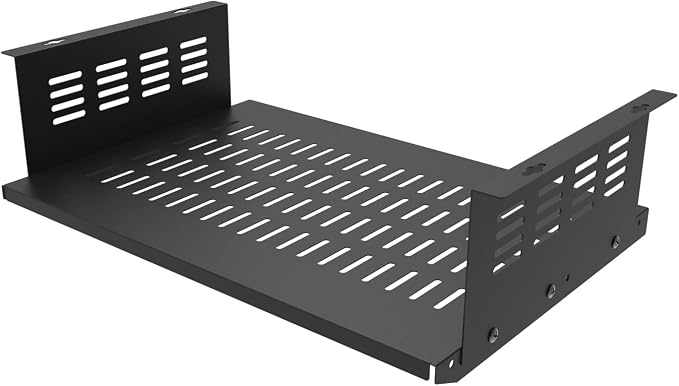 17" Under Desk Computer Mount for Small Form Factor Computers | SFF and PCs Mount Compatible with Laptop PlayStation 4 PS4 Slim PS4 Pro Gaming, Usage Space 17.3" W x4"H x 12" D (4inch High) by JINGCHENGMEI