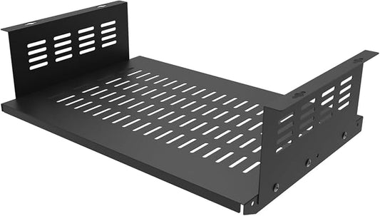 17" Under Desk Computer Mount for Small Form Factor Computers | SFF and PCs Mount Compatible with Laptop PlayStation 4 PS4 Slim PS4 Pro Gaming, Usage Space 17.3" W x4"H x 12" D (4inch High) by JINGCHENGMEI
